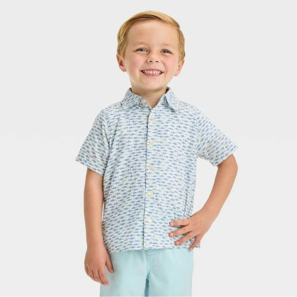 OshKosh B'gosh Blue Button Down Shirt Lightweight Casual